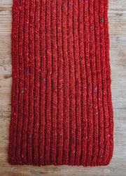Two Left Feet Agencies Donegal Narrow Scarf in Red
