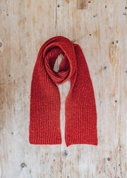 Two Left Feet Agencies Donegal Narrow Scarf in Red