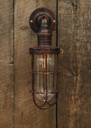 Nkuku Outdoor Obere Caged Rusted Light