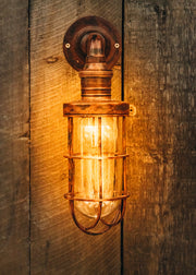 Outdoor Obere Caged Rusted Light