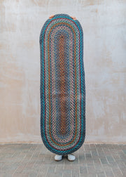 The Braided Rug Co. Blue Carnival Oval Rugs