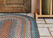 The Braided Rug Co. Blue Carnival Oval Rugs