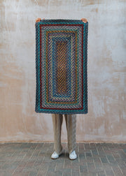 The Braided Rug Co. Blue Carnival Rectangle Rugs