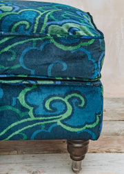 The Hastings Sofa Company Rose Footstool in Kimono Dreams