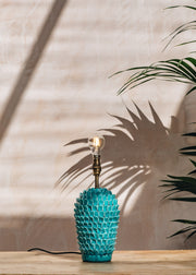 Pooky Lighting Pooky Lighting Small Turquoise Stucco Lamp
