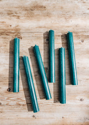 St Eval Six Pack of Dinner Candles in Woodland Green
