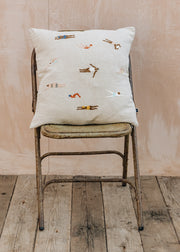 Fine Little Day Fine Little Day Swimmers Embroidered Cushion