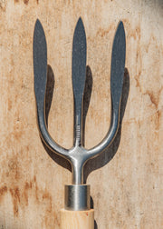 Three-Tine Weeding Fork with Shaped Handle