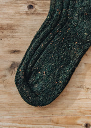 Two Left Feet Agencies Traditional Socks in Dark Green