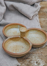 Hook Norton Pottery Triple Olive Bowl