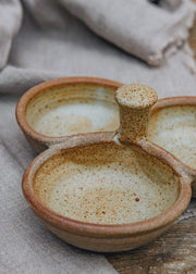 Hook Norton Pottery Triple Olive Bowl