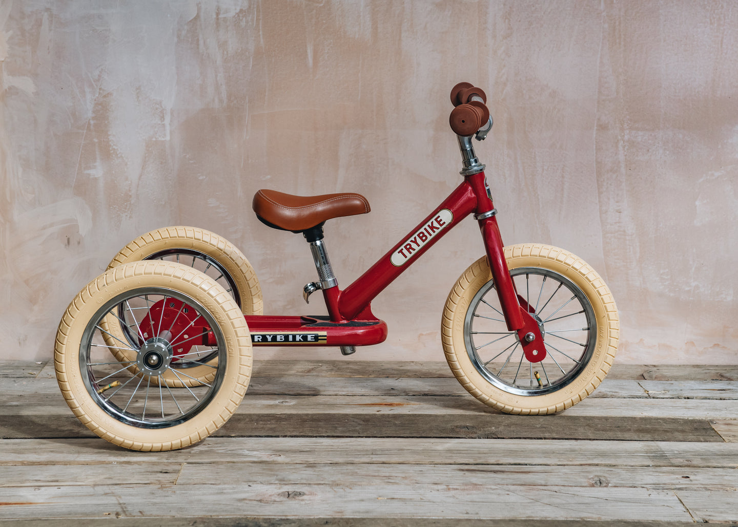 Two in One Steel Bike in Vintage Red