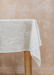 Burford Linen Tablecloth in White