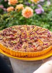 Rose and Poached Pear Tart