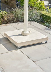 Ceramica Sandstone Wheeled Parasol Base, 90kg