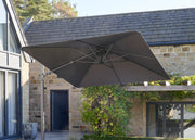 Pacific Lifestyle T2 Nexus Premium Free Arm, Cantilever Parasol in Anthracite/Faded Black, 3m x 3m