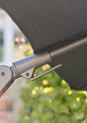 Pacific Lifestyle T2 Nexus Premium Free Arm, Cantilever Parasol in Anthracite/Faded Black, 3m x 3m