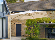 T2 Nexus Premium Rectangular Free Arm, Cantilever Parasol in Sandstone/Champagne, 2.6mx3.5m