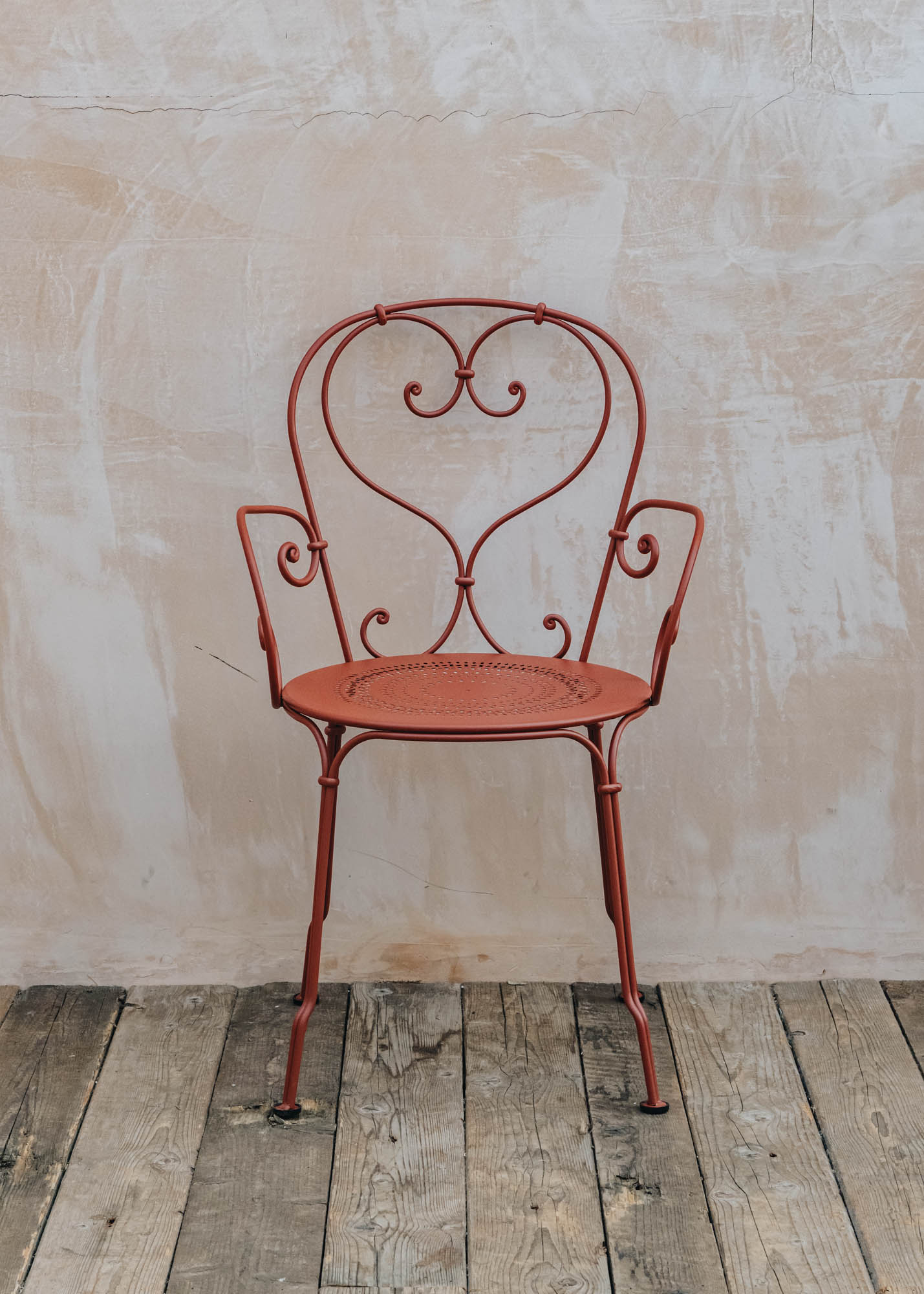 Fermob 1900 Stacking Armchair in Red Ochre