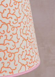 Burford Garden Co. Pooky Pink Coral Squiggles Straight Empire Shade, 35cm
