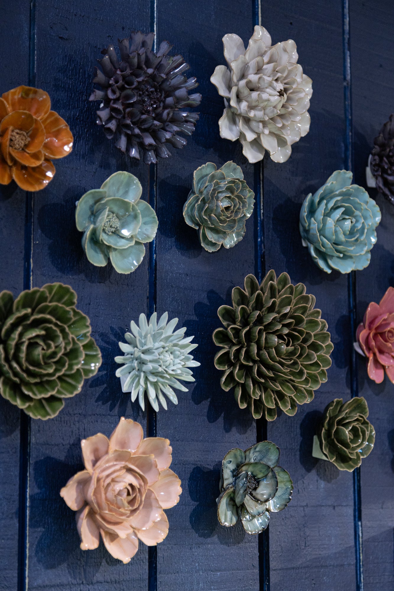 Chive Pale Blue English Rose Wall Decoration