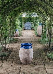 Olive Pot with Lapis Lazuli Neck, 70cm