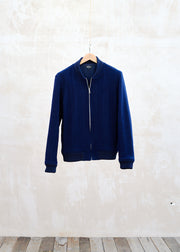 APC Navy Knitted Wool Bomber Jacket - M
