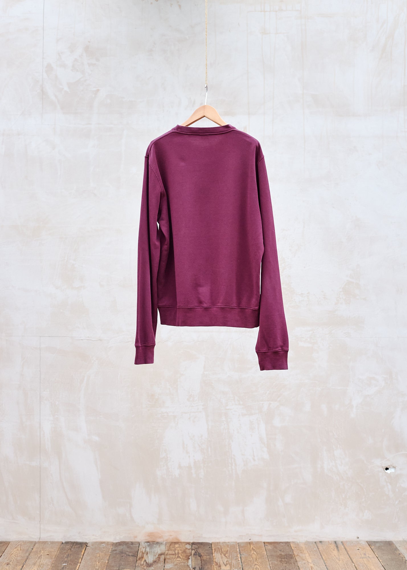 Kenny Ryder Aspesi Burgundy Cotton Sweatshirt - M