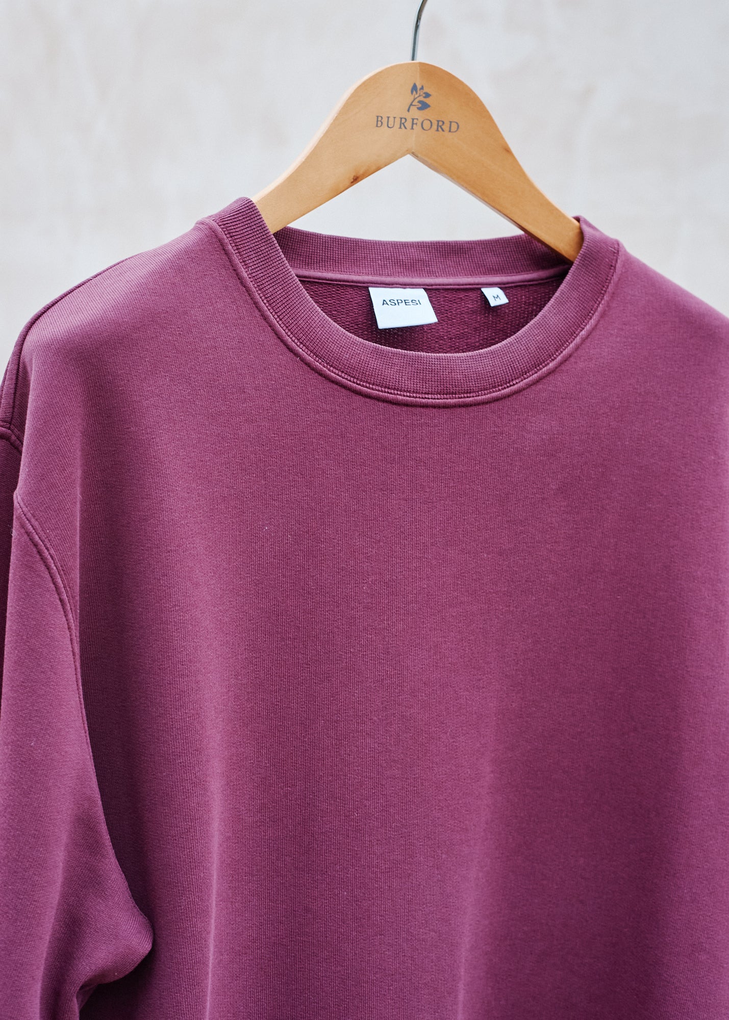 Kenny Ryder Aspesi Burgundy Cotton Sweatshirt - M