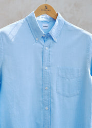 Kenny Ryder Aspesi Button-Down Light Blue Gingham Shirt - M
