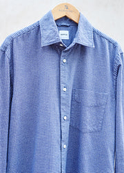 Kenny Ryder Aspesi Grey/Black Checked Cotton Flannel Shirt - M