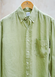 Kenny Ryder Aspesi Light Green Fine Linen Buttondown Shirt - M