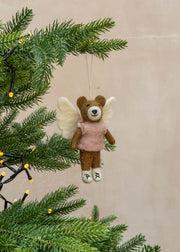 Angel Bear Felt Decoration