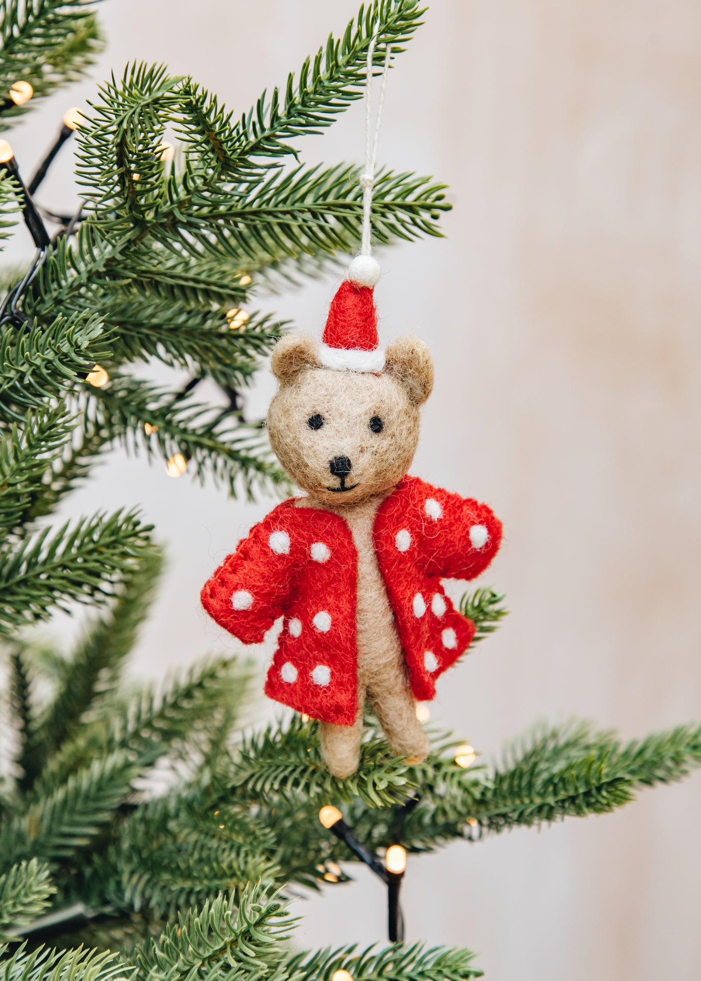 Bear with Dotted Coat Ornament