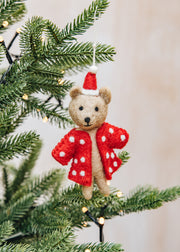 Bear with Dotted Coat Ornament