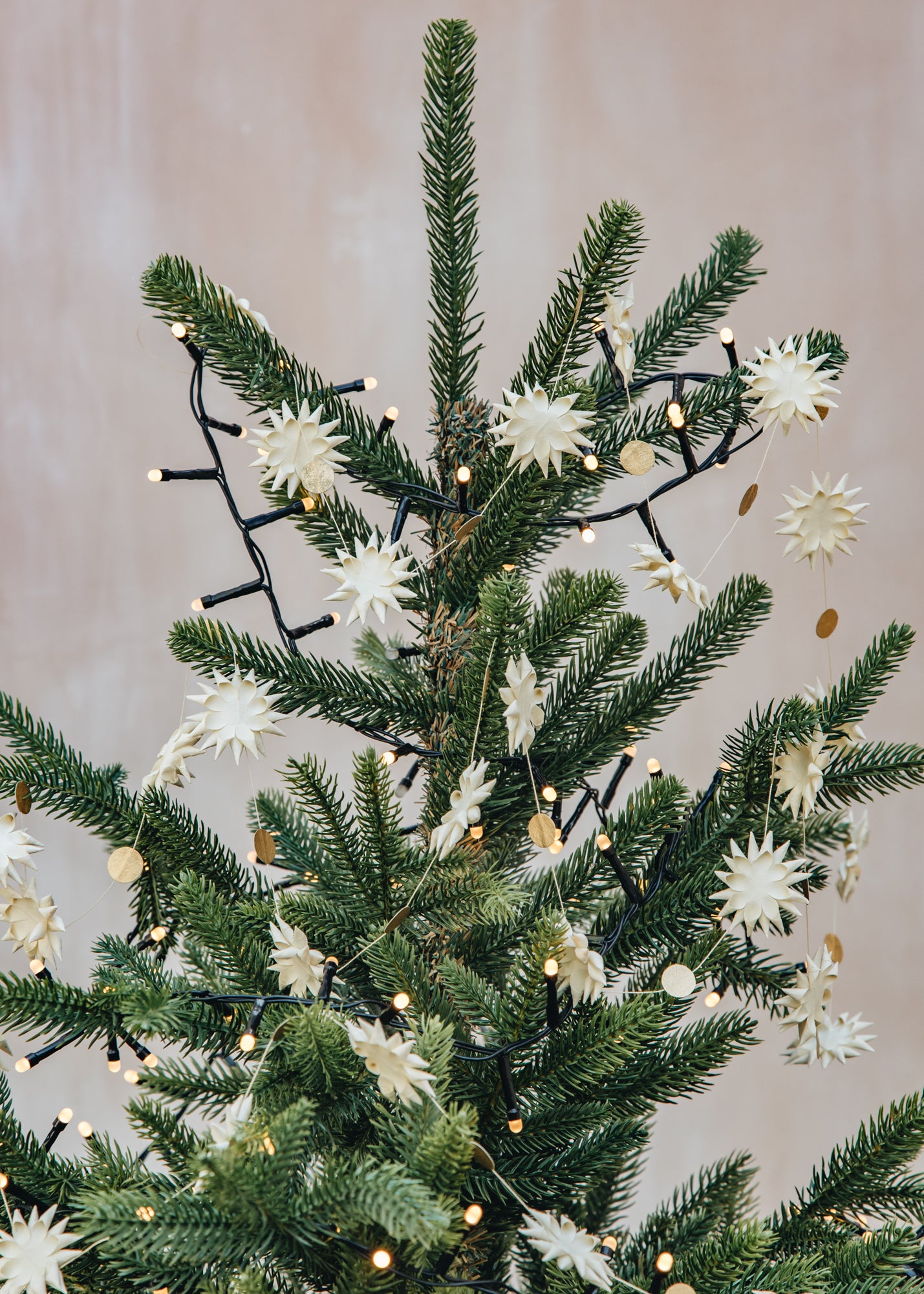 A World of Craft Kotte Garland with Gold Dots in White and Gold