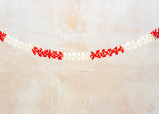 Books Mini Garland in Red / Off White