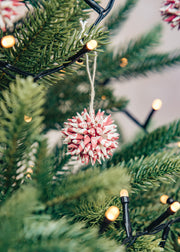 A World of Craft Mini Kotte Ornaments in Pink and White, pack of six