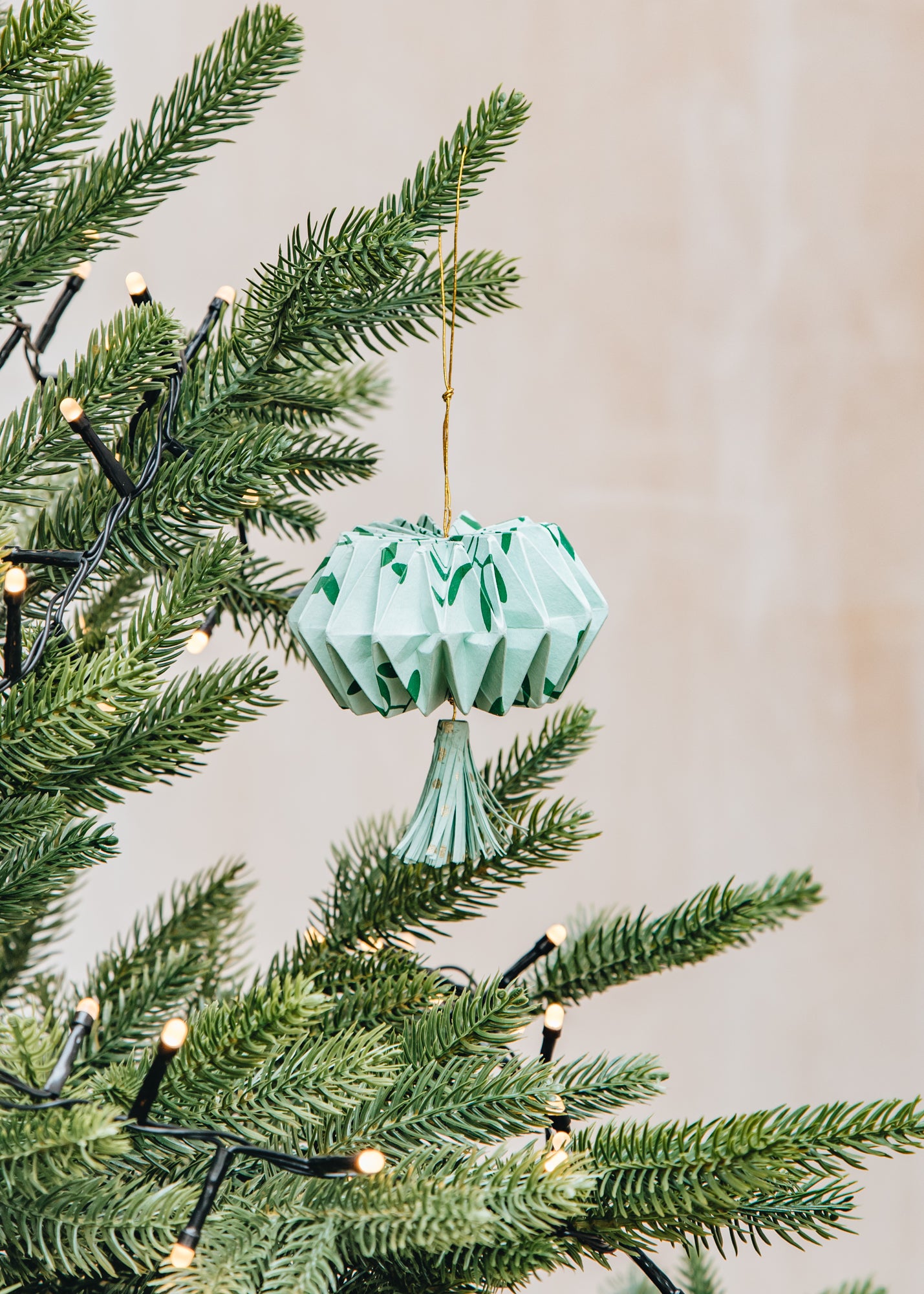 Origami Green Ornament