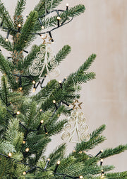 Quilled Fir Decoration, pack of two