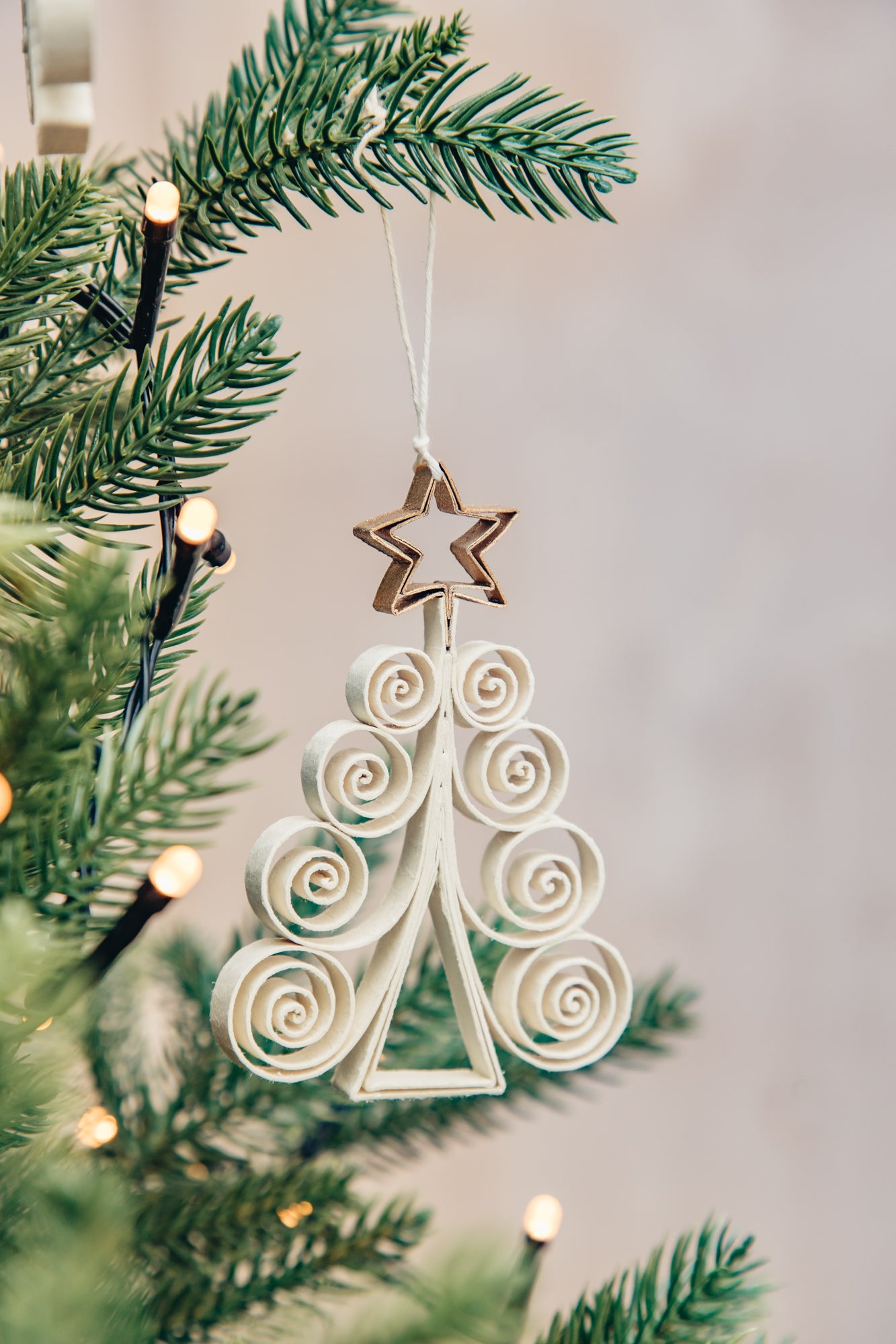 A World of Craft Quilled Fir Decoration, pack of two