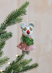 Racoon with Fir Ornament