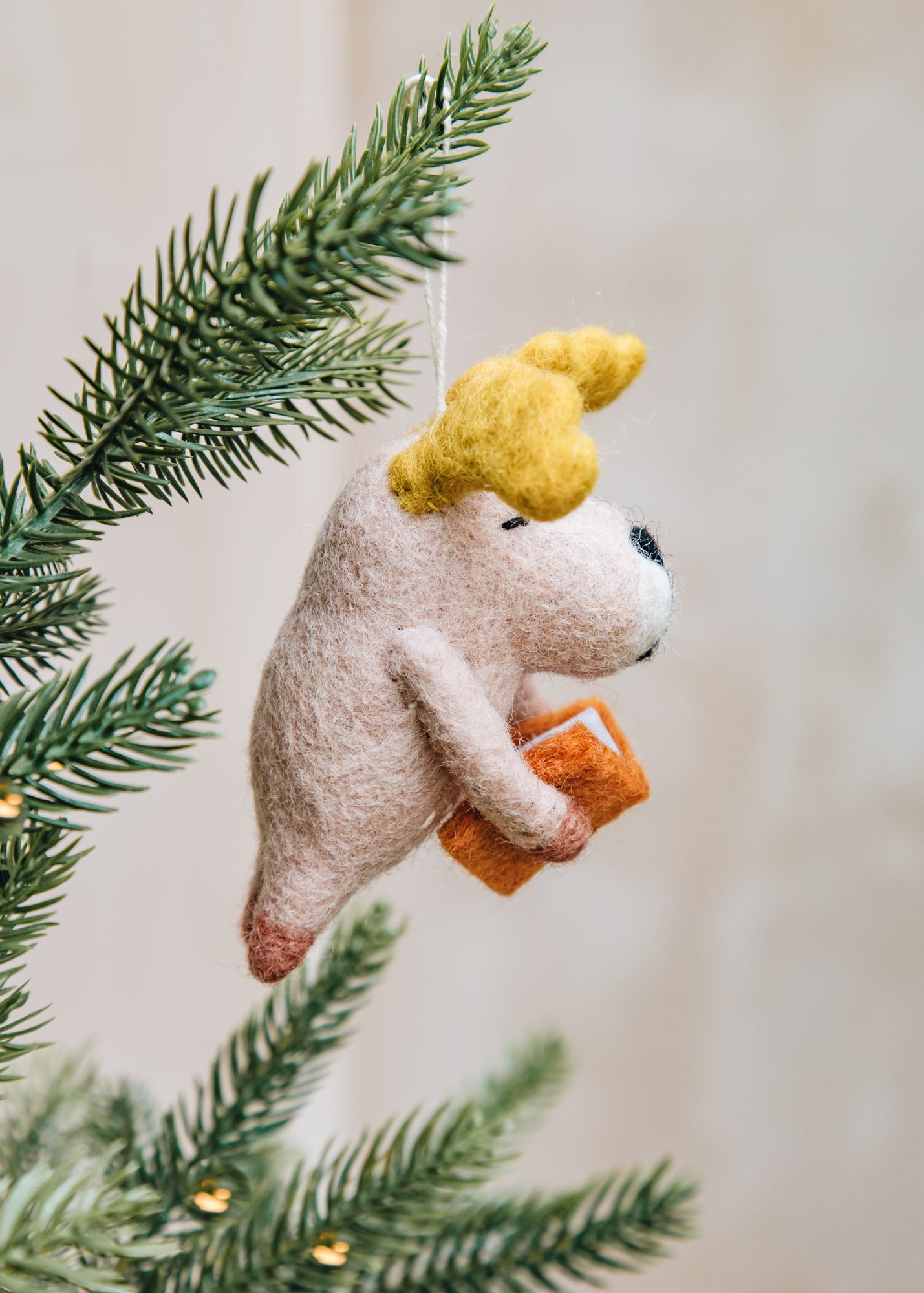 A World of Craft Reading Moose Ornament