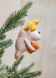 A World of Craft Reading Moose Ornament