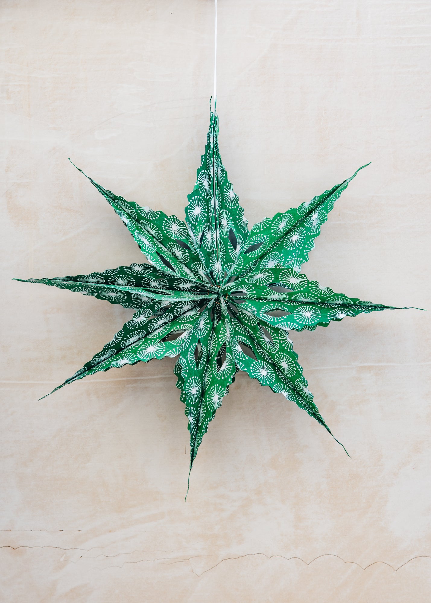 Sirius Dandelion Star in Green and White