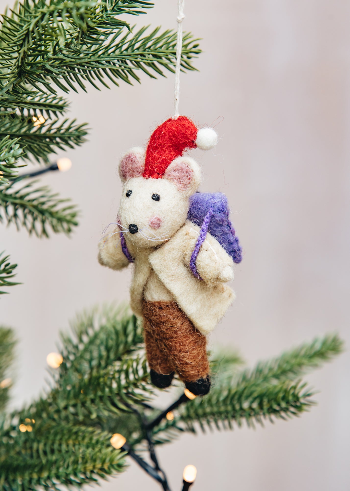 The Backpacking Mouse Ornament