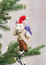 The Backpacking Mouse Ornament