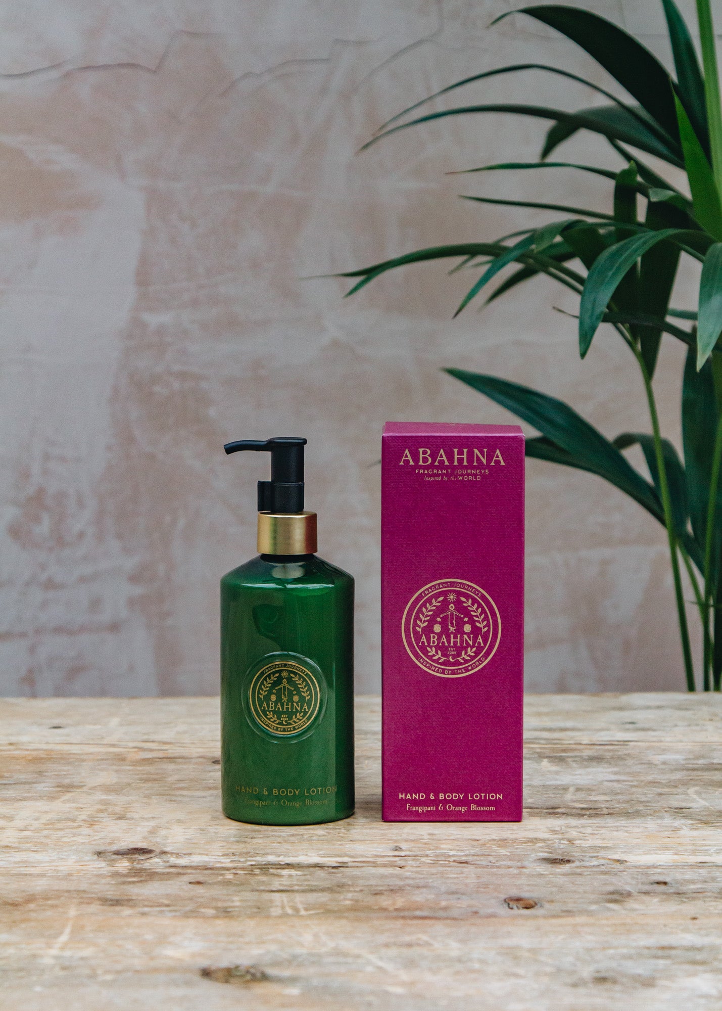 Abahna Hand & Body Lotion in Frangipani and Orange Blossom, 300ml