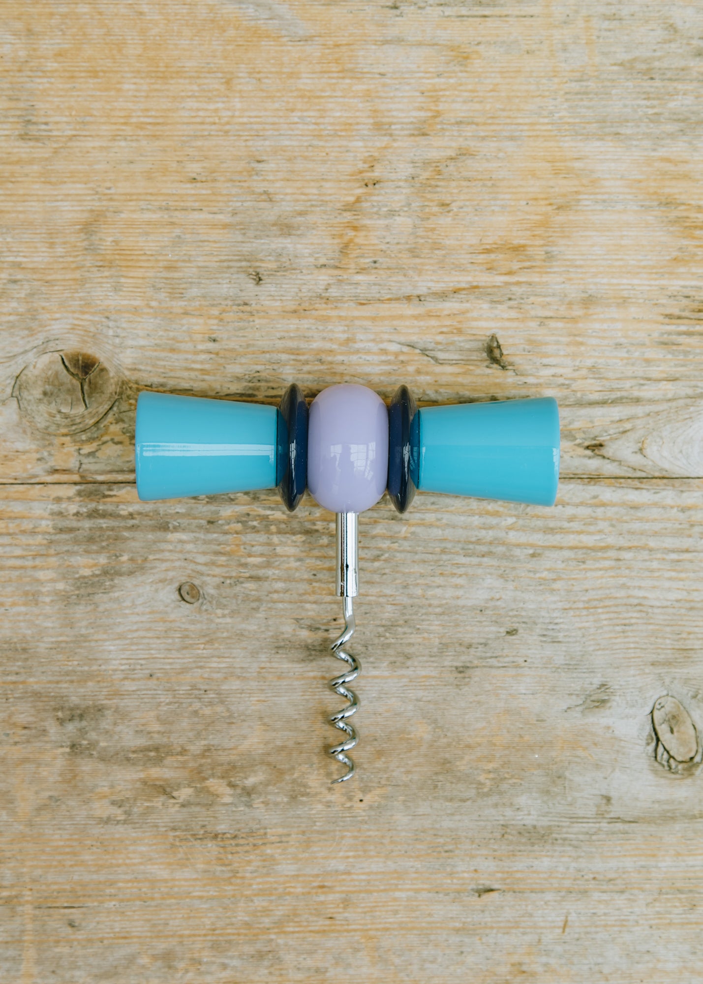 Corkscrew in Aqua and Lilac