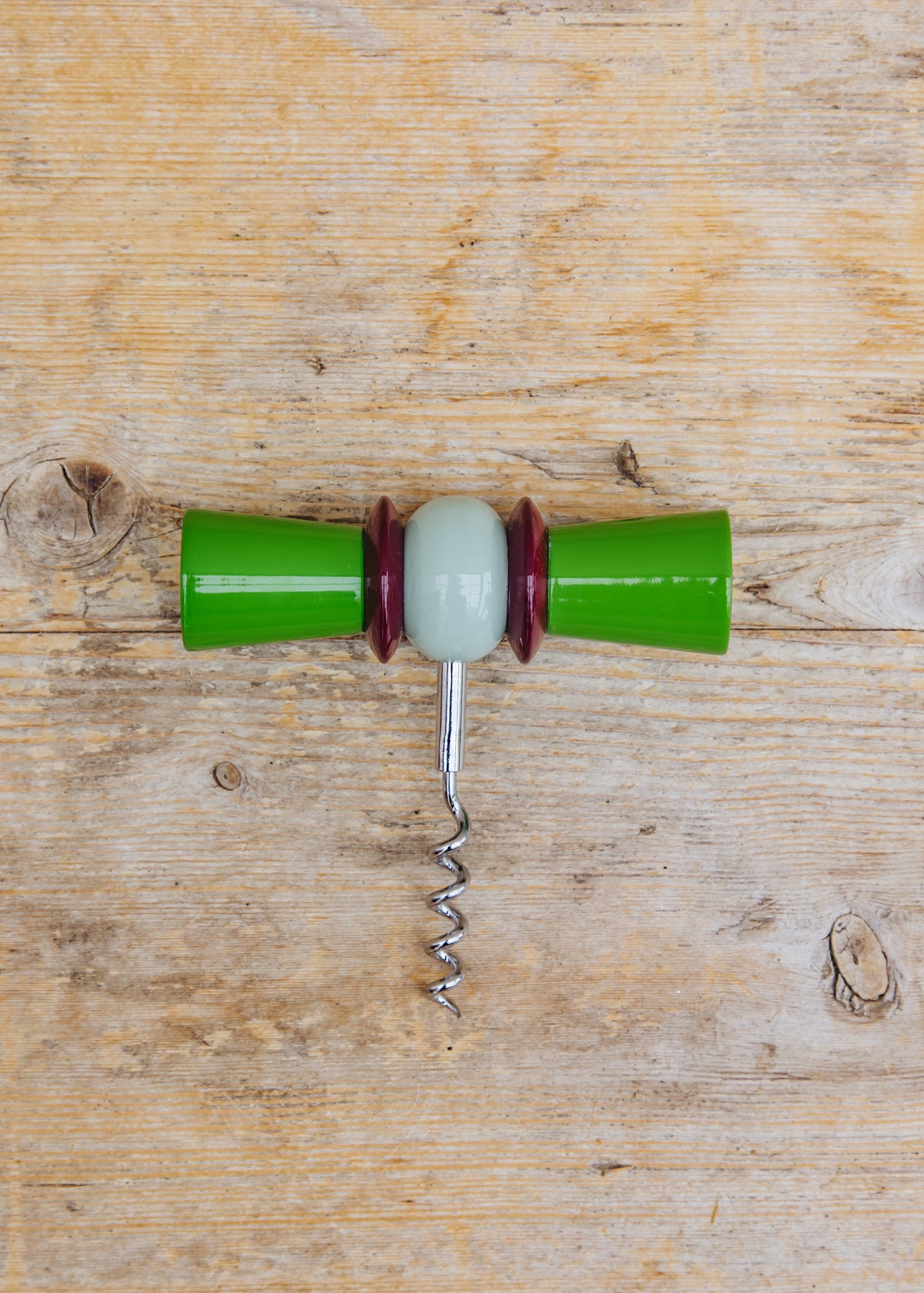 Corkscrew in Leaf and Eau de Nil